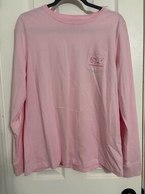 Vineyard Vines-Mother’s Day Pink Long Sleeve Pocket Tee